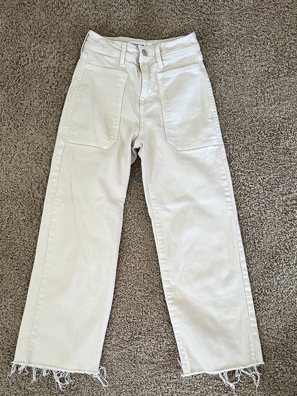 High-Rise Utility Wide Leg in Off-White - Picture 3 of 9
